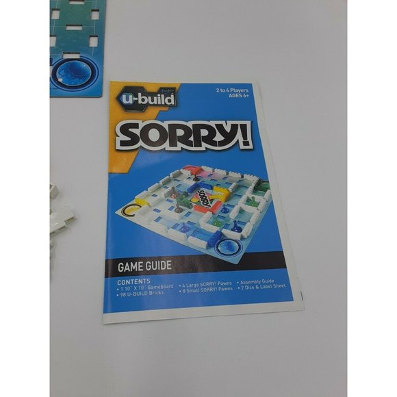 Hasbro 2010 U-Build LEGO SORRY !  Kids Building Board Game Ages 6+ - Picture 7 of 8